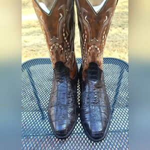 Men's Ariat patchwork caiman boots